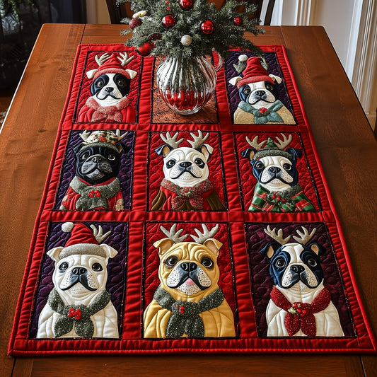 Bulldog Charm Quilted Table Runner GFTOTP12761
