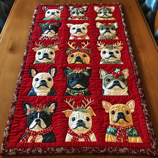 Bulldog Charm Quilted Table Runner GFTOTP12762