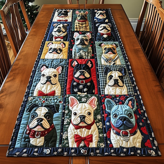 Bulldog Charm Quilted Table Runner GFTOTP12764