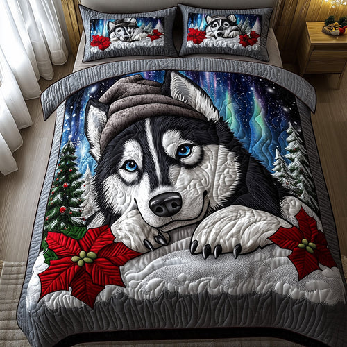 Winter Husky Charm Duvet Cover Set GFTOTP12781
