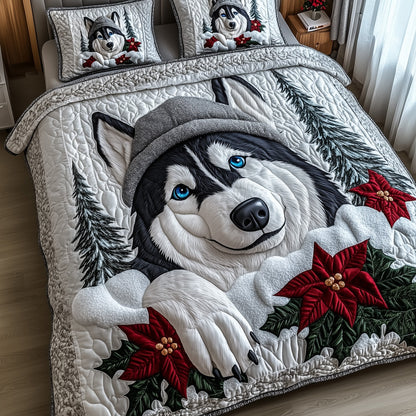Winter Husky Charm Duvet Cover Set GFTOTP12782