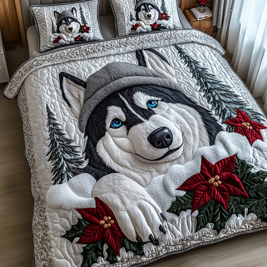 Winter Husky Charm Duvet Cover Set GFTOTP12782