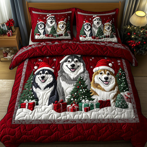 Winter Husky Charm Duvet Cover Set GFTOTP12783