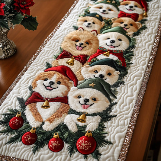 Jolly Pomeranian Quilted Table Runner GFTOTP12800