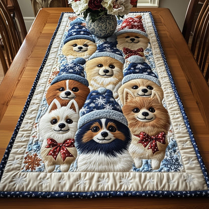 Pomeranian Charm Quilted Table Runner GFTOTP12804