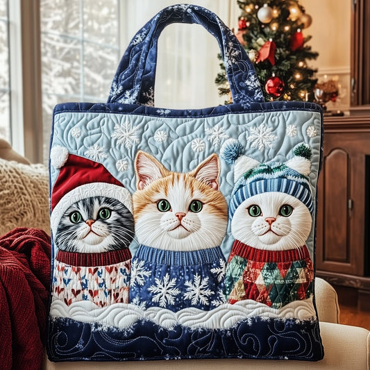 Holiday Meow Quilted Tote Bag GFTOTP12851