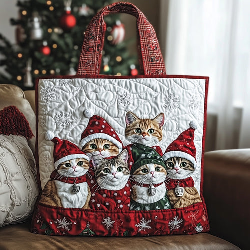 Holiday Meow Quilted Tote Bag GFTOTP12855