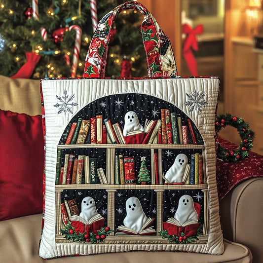 Holiday Bookworm Quilted Tote Bag GFTOTP12858