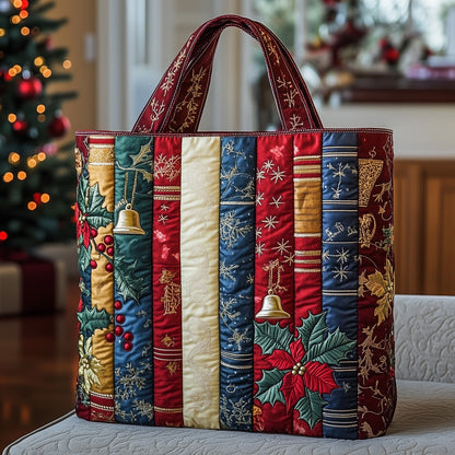 Holiday Bookworm Quilted Tote Bag GFTOTP12862