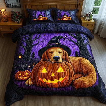 Halloween Golden Retriever Duvet Cover Set GFTOTP12882