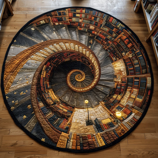 Ancient Library Quilted Round Mat GFTOTP12907