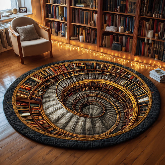 Ancient Library Quilted Round Mat GFTOTP12908