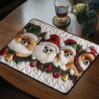 Jolly Pomeranian Quilted Place Mat GFTOTP12952