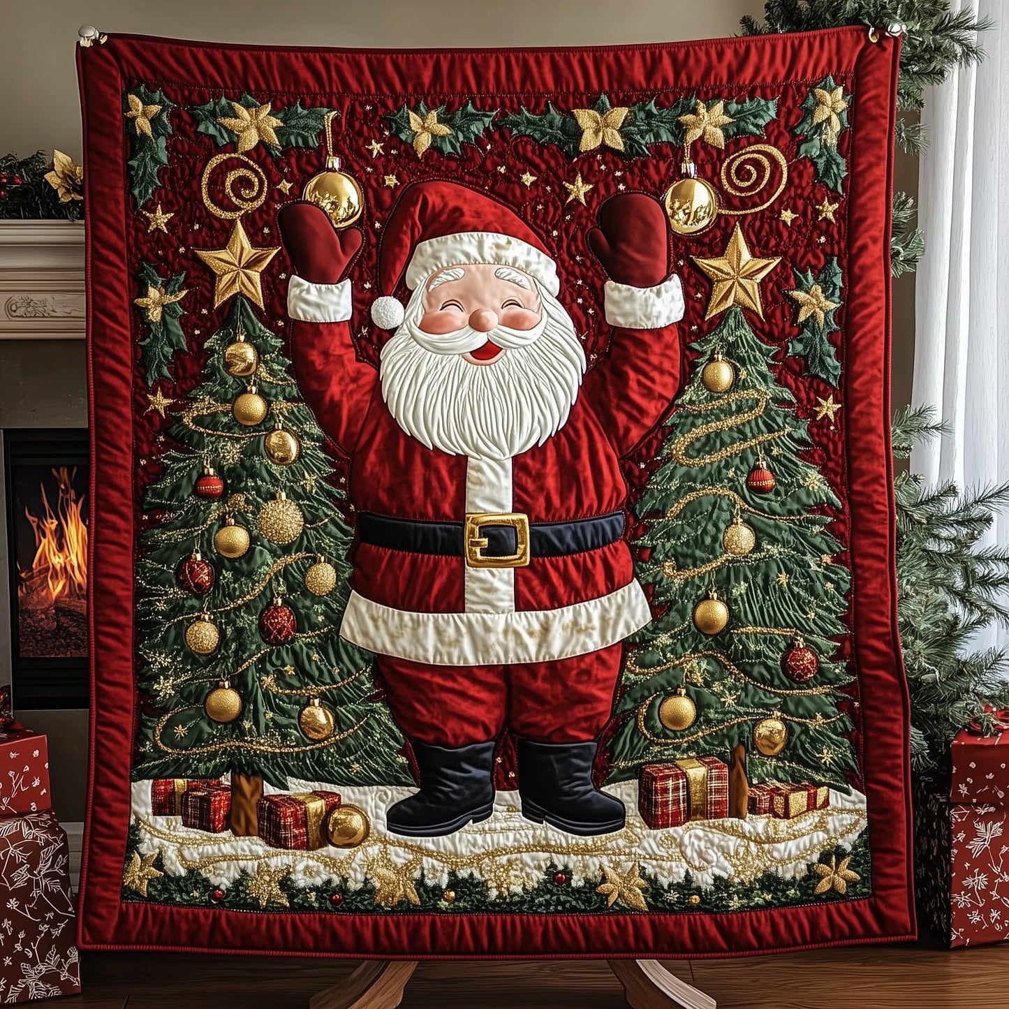 Santa Workshop Quilted Blanket GFTOTP12961