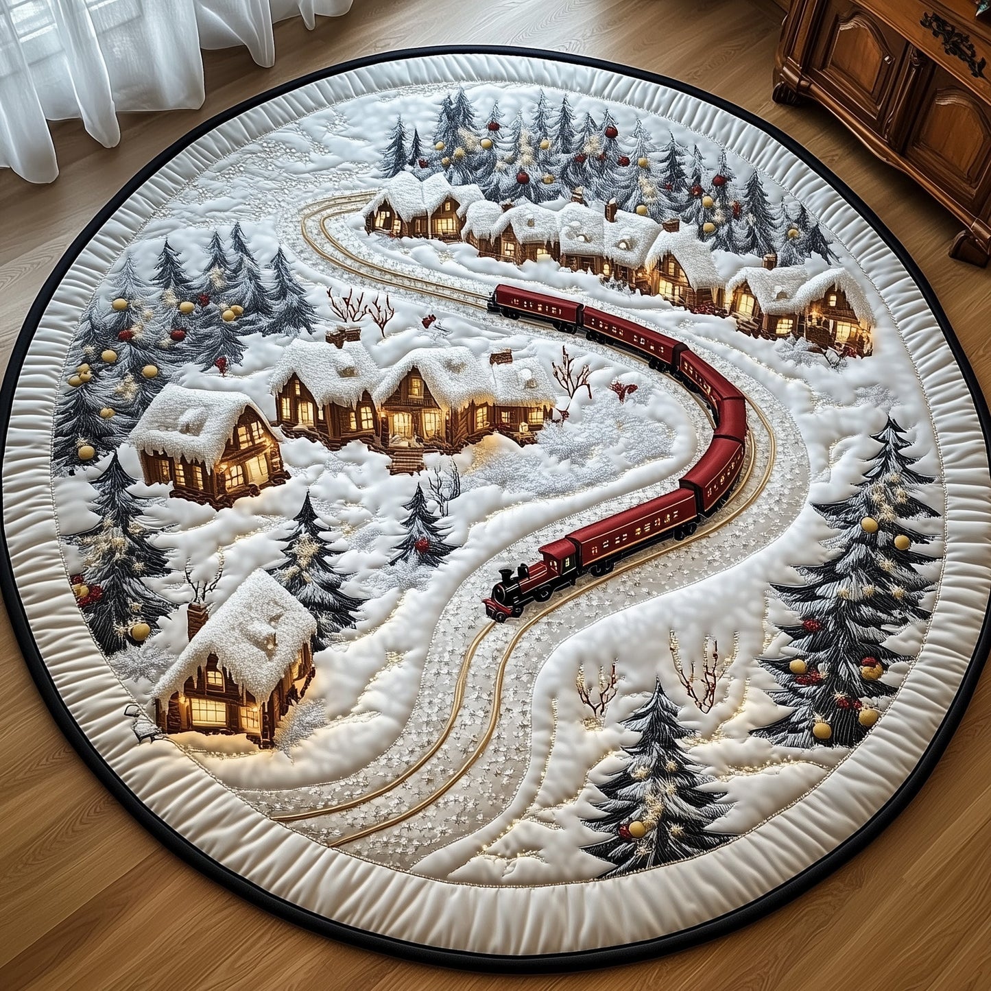 Winter Wonderland Quilted Round Mat GFTOTP13088