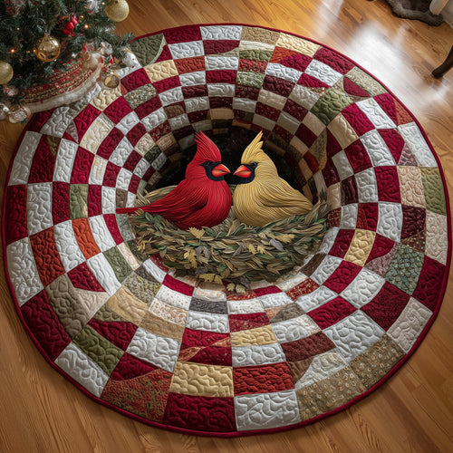 Yuletide Cardinal Quilted Round Mat GFTOTP13099
