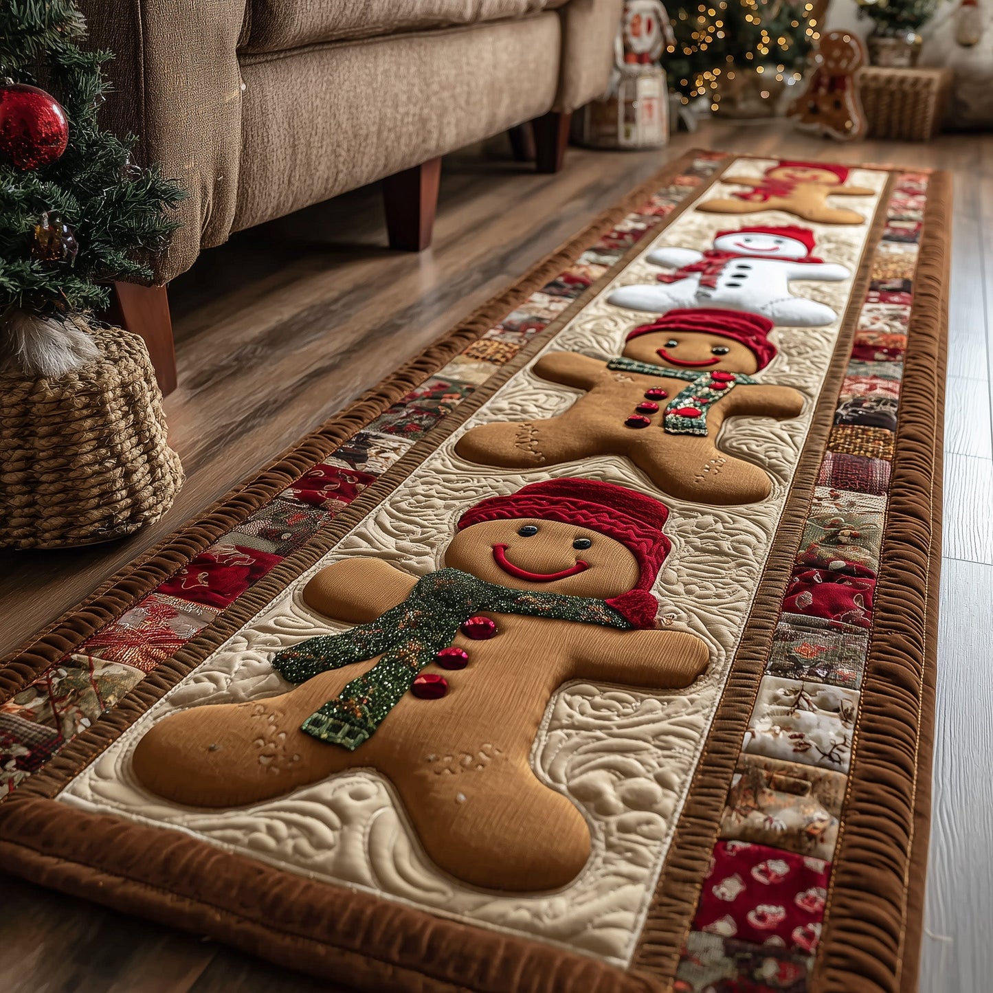 Gingerbread Lane Runner Rug GFTOTP13153