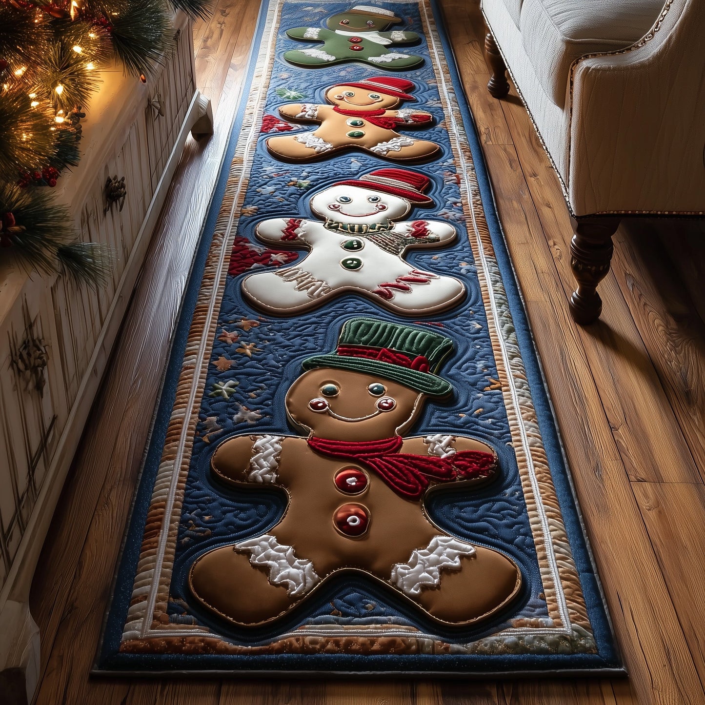 Gingerbread Lane Runner Rug GFTOTP13155