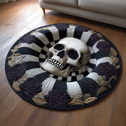 Gothic Calavera Quilted Round Mat GFTOTP13159