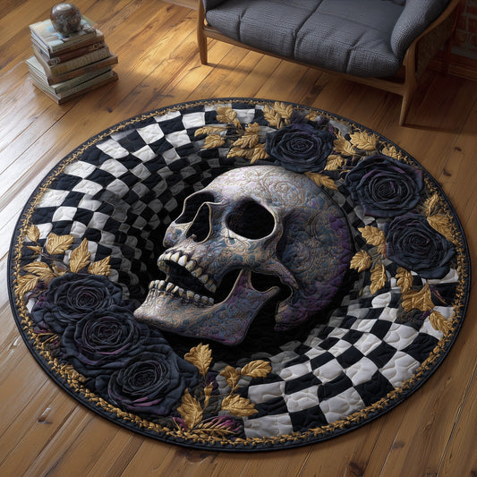 Gothic Calavera Quilted Round Mat GFTOTP13160