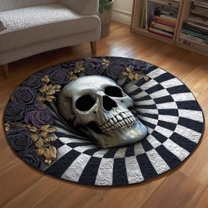 Gothic Calavera Quilted Round Mat GFTOTP13161
