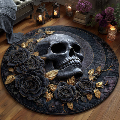 Gothic Calavera Quilted Round Mat GFTOTP13162