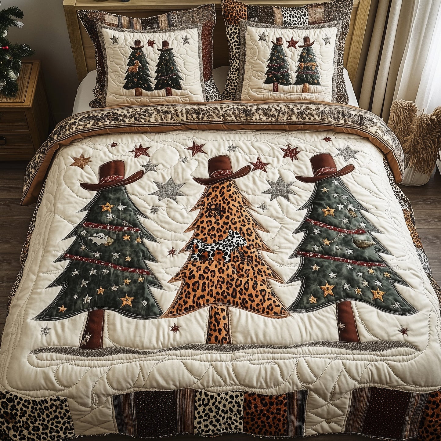 Rustic Yuletide Glow Duvet Cover Set GFTOTP13243