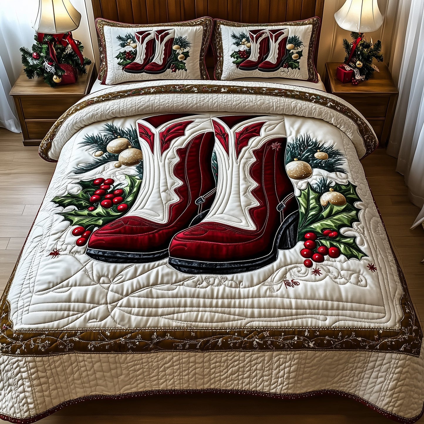 Cowboy Yuletide Duvet Cover Set GFTOTP13249