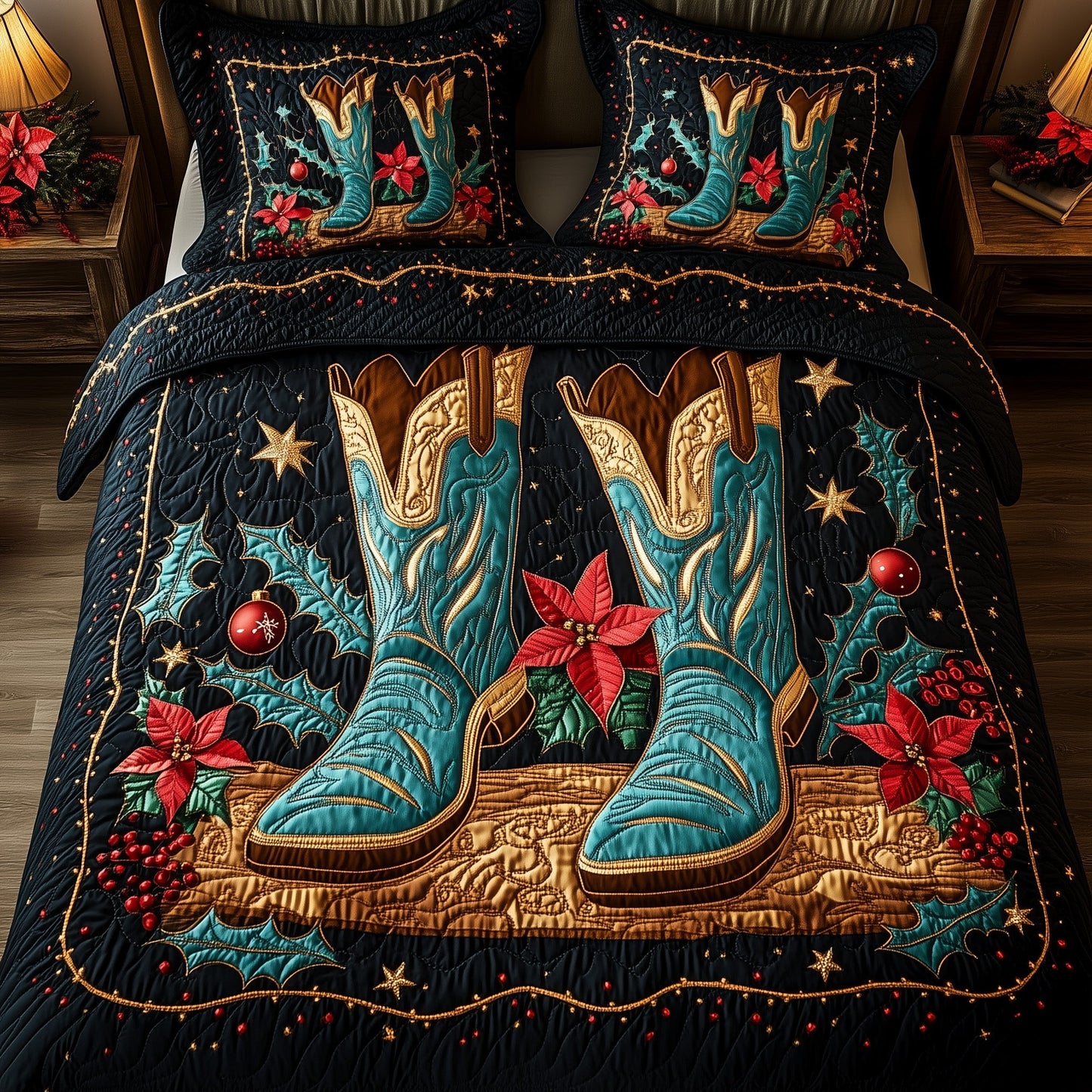 Cowboy Yuletide Duvet Cover Set GFTOTP13252