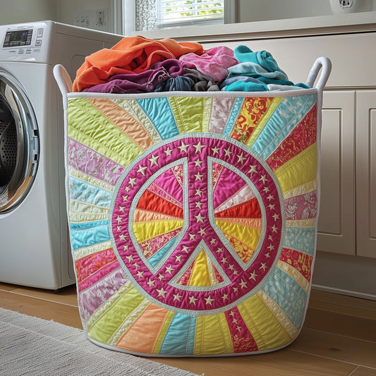 Groovy Vibes Quilted Laundry Basket GFTOTP13275