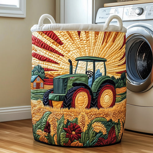 Prairie Breeze Quilted Laundry Basket GFTOTP13286