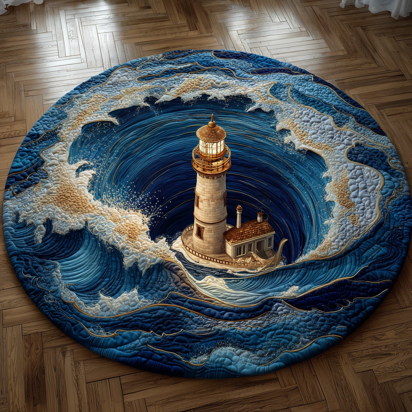 Marine Sinkhole Quilted Round Mat GFTOTP13329