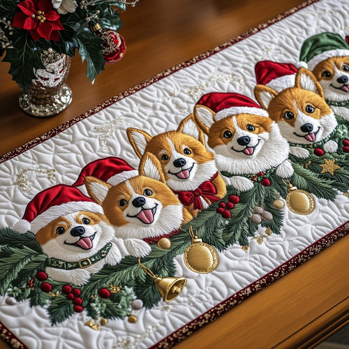 Jolly Corgi Quilted Table Runner GFTOTP13335