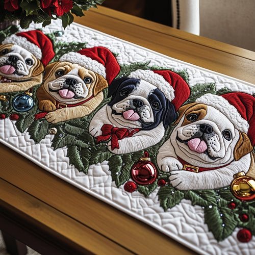 Jolly Bulldog Quilted Table Runner GFTOTP13338