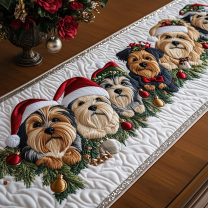 Jolly Yorkshire Terrier Quilted Table Runner GFTOTP13340