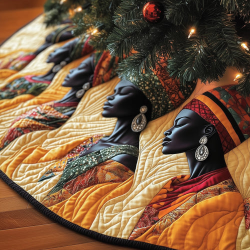 Golden Glow Quilted Tree Skirt GFTOTP13354