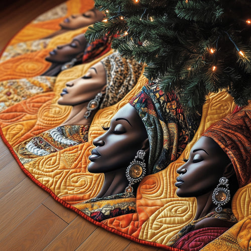 Golden Glow Quilted Tree Skirt GFTOTP13356