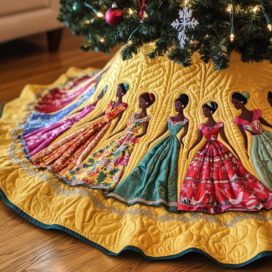 Golden Glow Quilted Tree Skirt GFTOTP13357