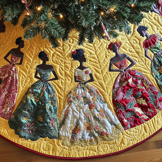 Golden Glow Quilted Tree Skirt GFTOTP13359