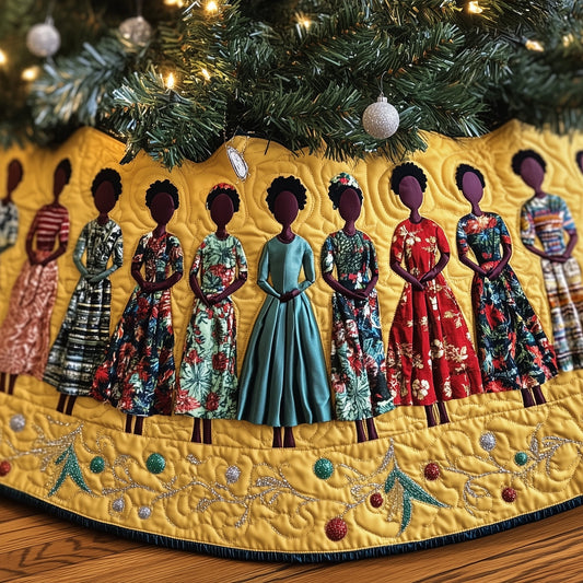 Golden Glow Quilted Tree Skirt GFTOTP13360