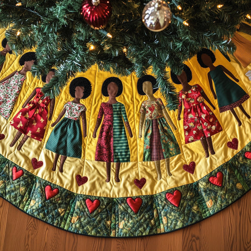 Golden Glow Quilted Tree Skirt GFTOTP13362