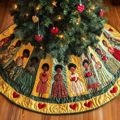 Golden Glow Quilted Tree Skirt GFTOTP13363