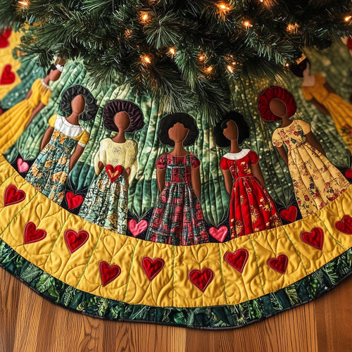 Golden Glow Quilted Tree Skirt GFTOTP13364