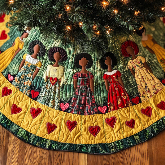 Golden Glow Quilted Tree Skirt GFTOTP13364