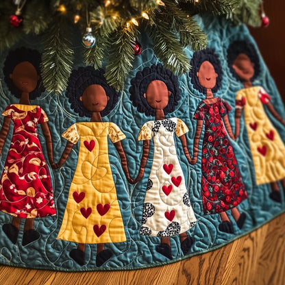 Golden Glow Quilted Tree Skirt GFTOTP13365