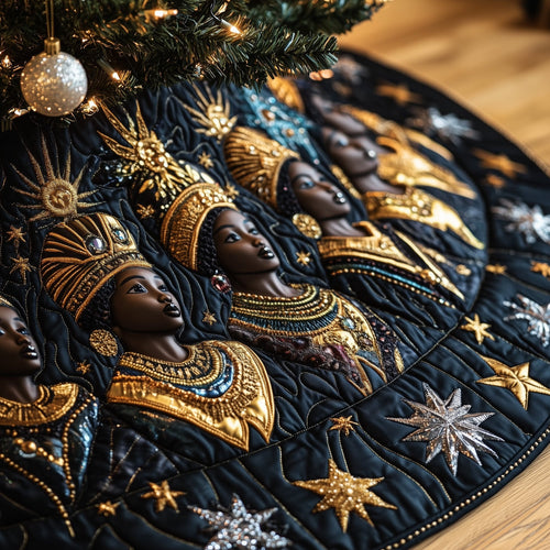 Golden Queens Quilted Tree Skirt GFTOTP13394