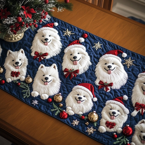 Jolly Samoyed Quilted Table Runner GFTOTP13410