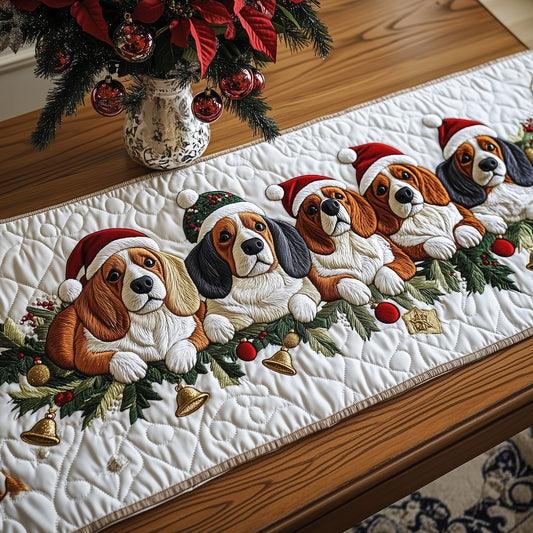 Jolly Basset Hound Quilted Table Runner GFTOTP13417