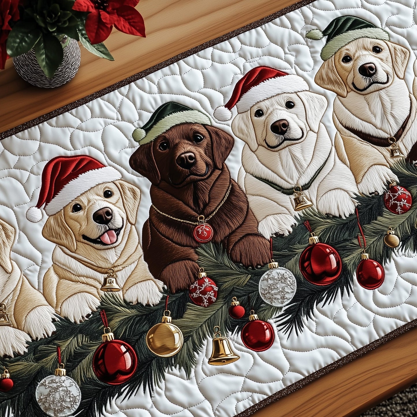 Jolly Labrador Quilted Table Runner GFTOTP13418