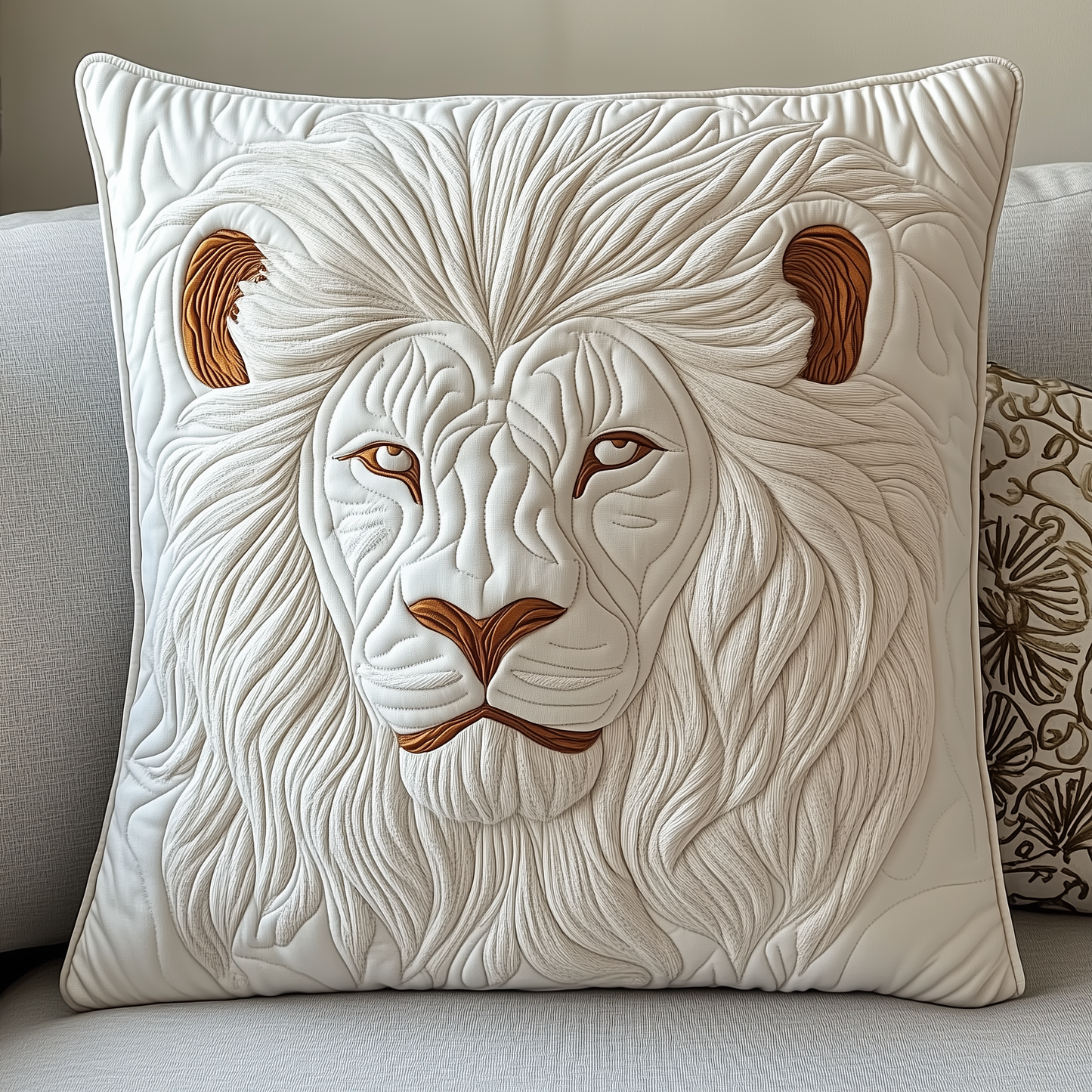 Majestic Lion Quilted Pillow Case GFTOTP1342